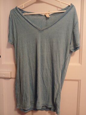 Missimo Supply Co Womens L Blue Short Sleeve Shirt